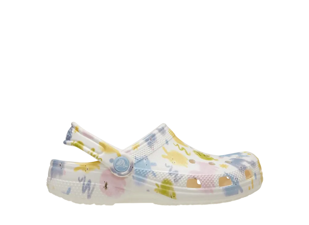 Crocs Big Kids Classic Pastel Pets Clog "Chalk"