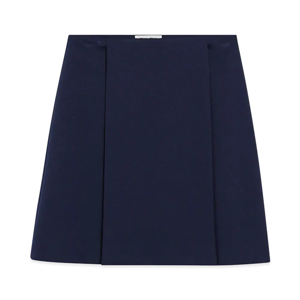 MIU MIU Women's Jersey Panel Midi Skirt "Blue"