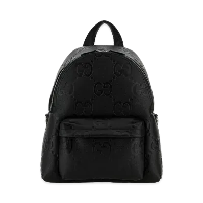 GUCCI Jumbo GG Leather GG Backpack "Black"
