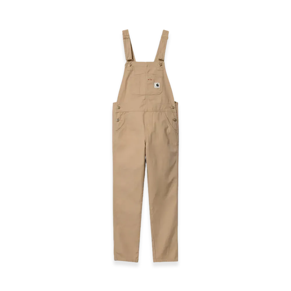 Carhartt WIP Women's Hudson Stretch Canvas Bib Overall "Dusty Hamilton Brown"