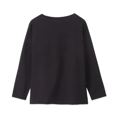 Goldwin Hard Twist Boat Neck Long Sleeve T-Shirt (Unisex) "Black"
