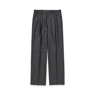 AURALEE Super Light Wool Two-Tuck Slacks "Top Charcoal"