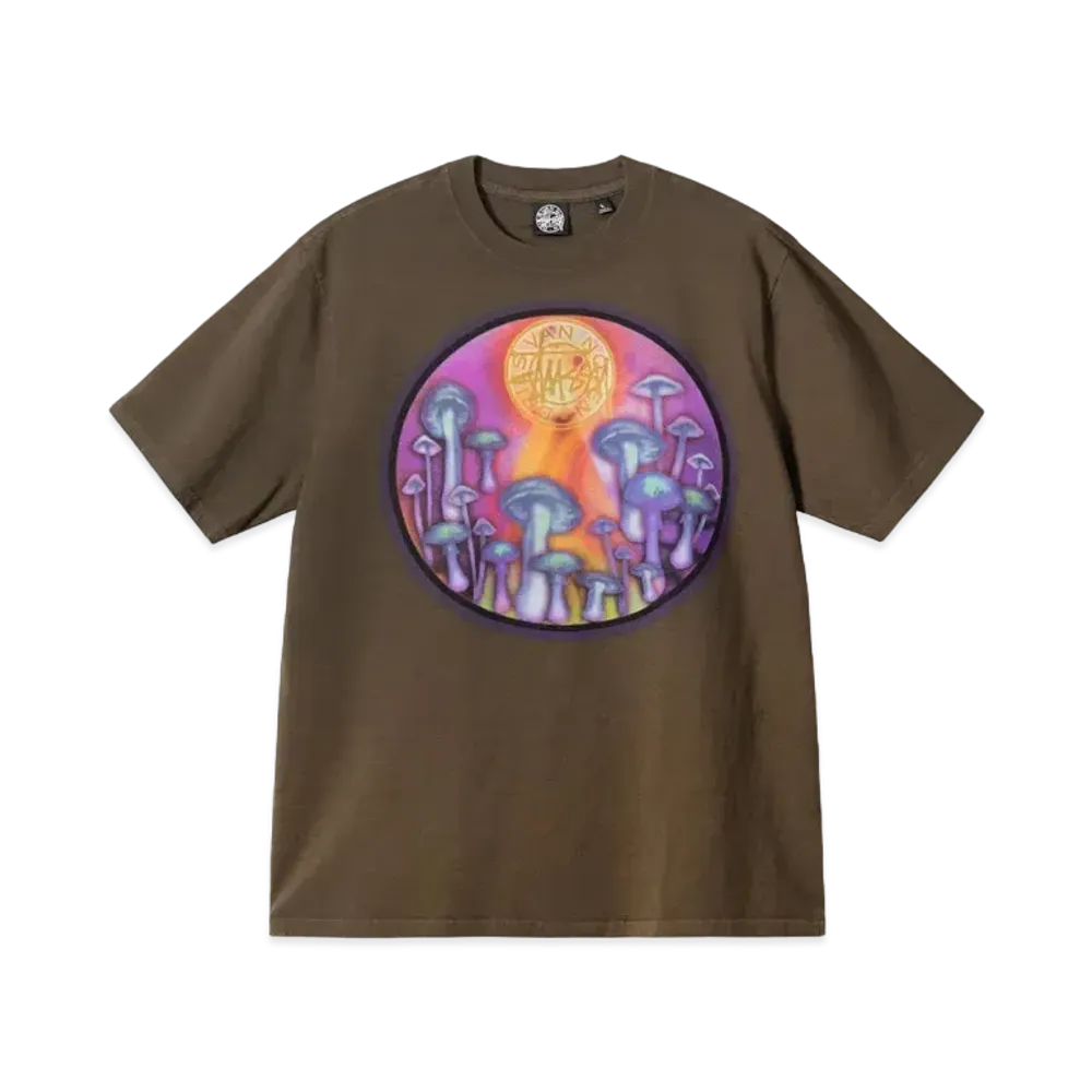 Stussy x Dries Van Noten Airbrush Shrooms Tee "Khaki"