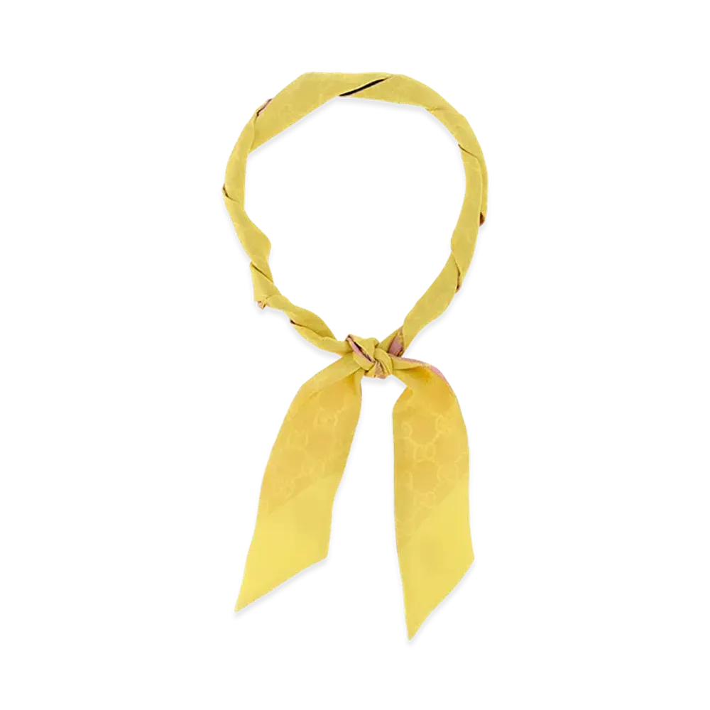 GUCCI Women's Printed Silk Reversible Foulard "Printed"