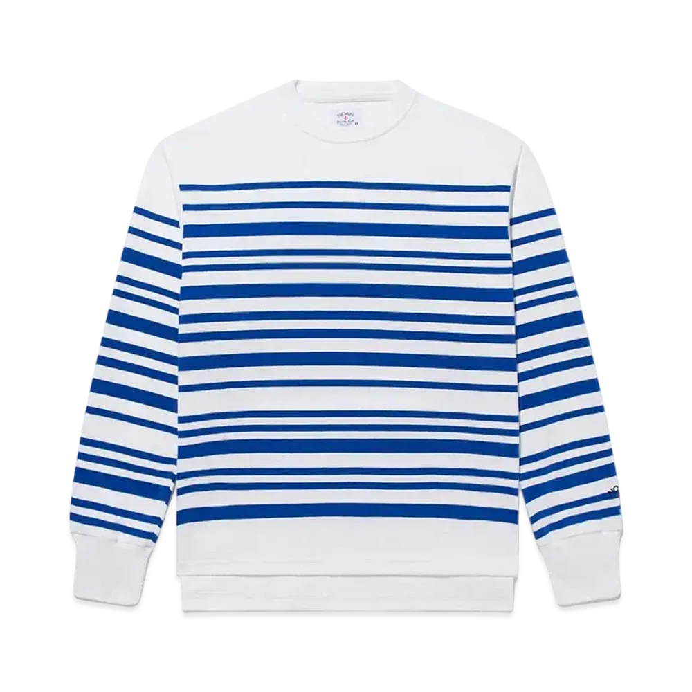 Noah Oversized Striped Rugby Top "White/Royal"