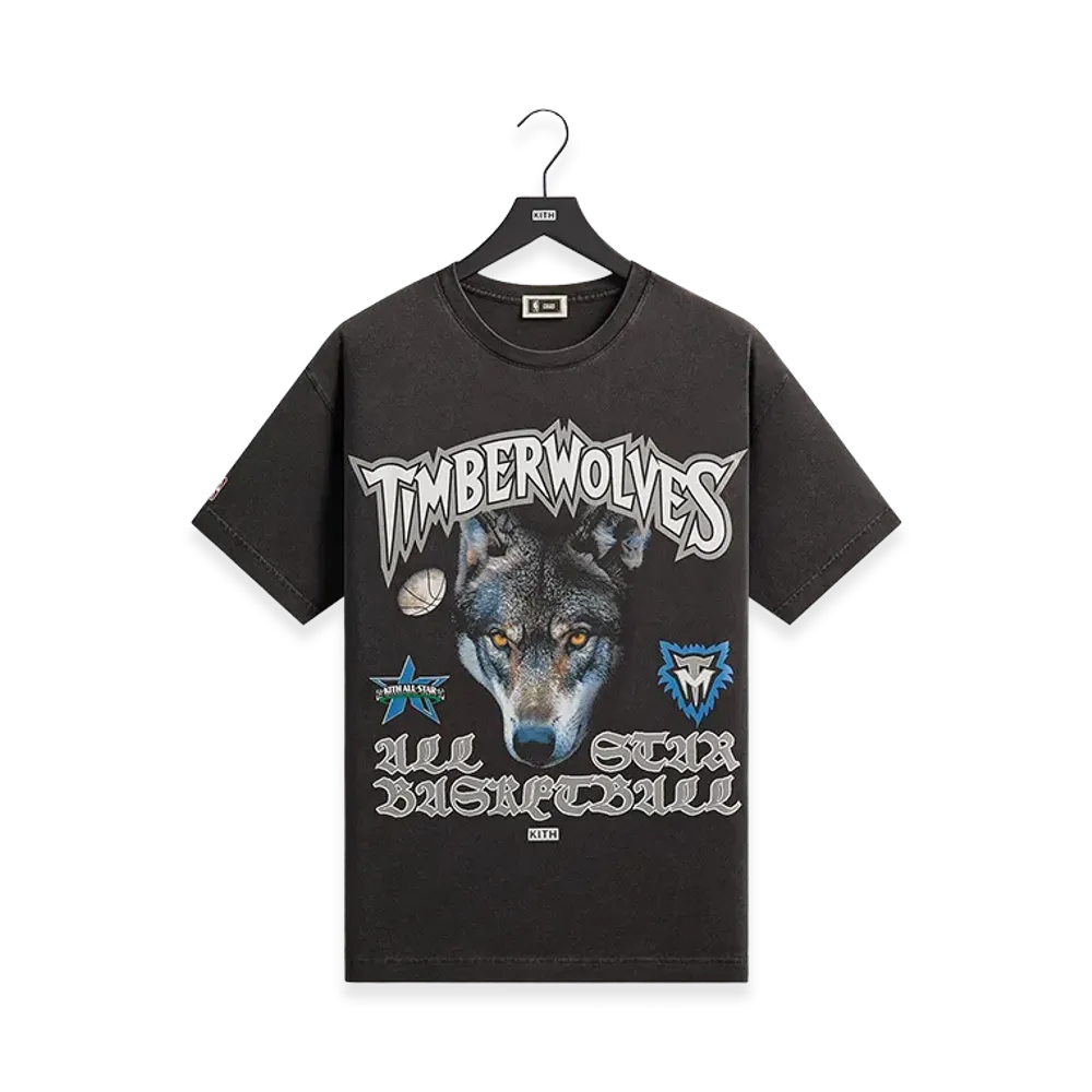 Kith x NBA All-Star Minnesota Timberwolves Vintage Tee "Black"