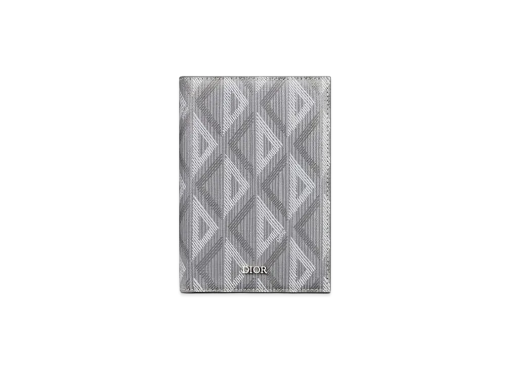 Dior Passport Cover CD Diamond Canvas "Gray"