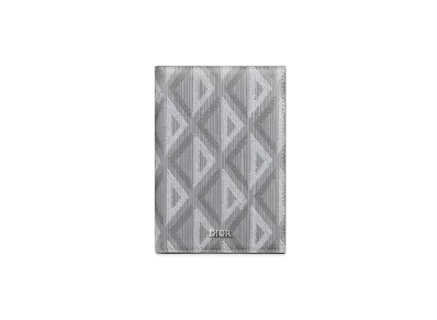 Dior Passport Cover CD Diamond Canvas "Gray"