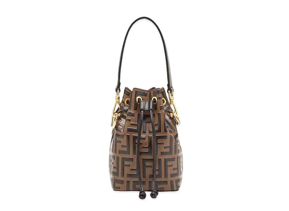 FENDI Mon Tresor Leather Mini-Bag "Brown"