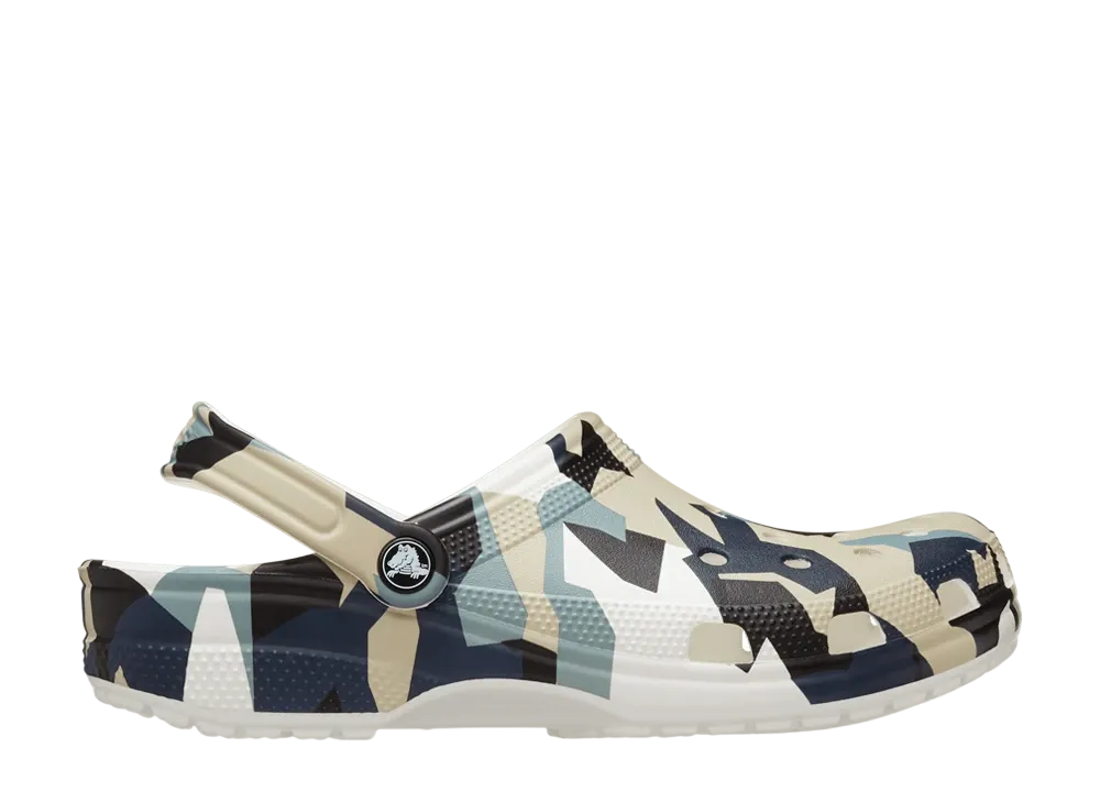 Crocs Classic Geo Camo Clog "White/Multi"