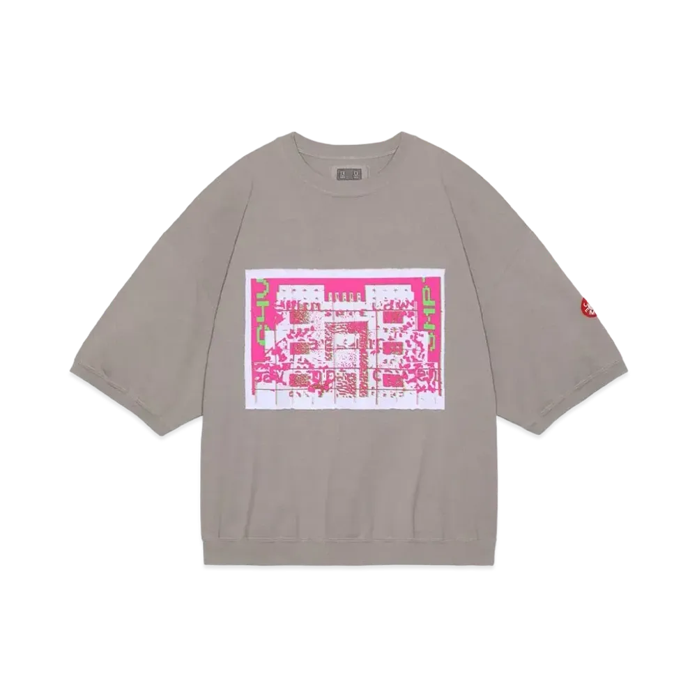 Cav Empt (C.E) Overdye Patched Crew Neck "Gray"