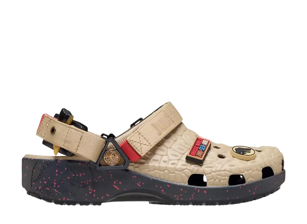 Jurassic World Rebirth x Crocs Classic Clog "Tan/Black"