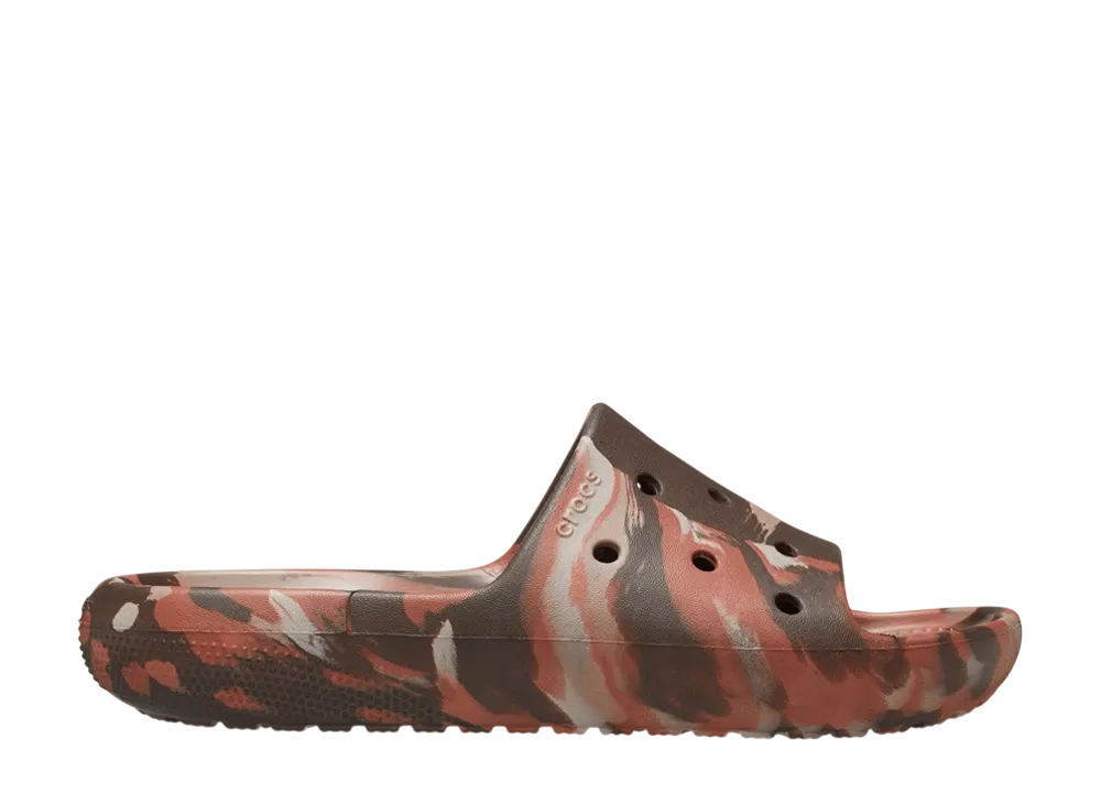 Crocs Classic Marbled Slide 2.0 "Coffee/Multi"