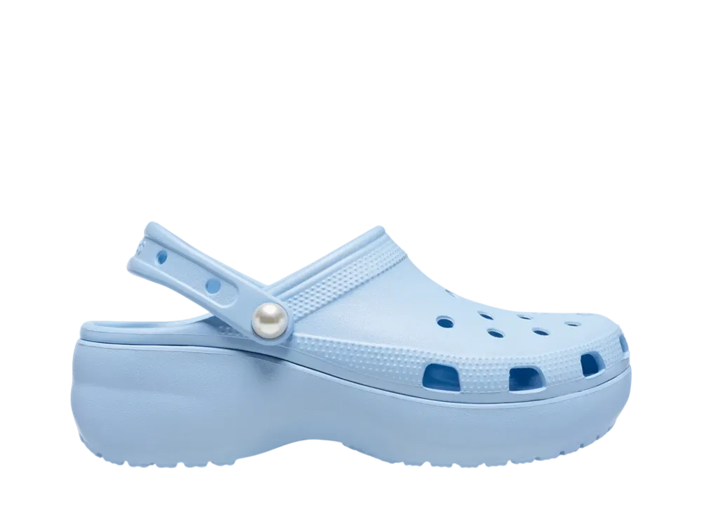 Crocs Women's Classic Platform Pearl Clog "Blue Calcite"