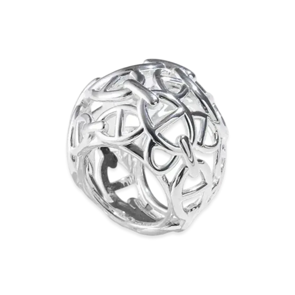 Hermes Chaine D'ancre Enchainee Ring Very Large Model "Silver"