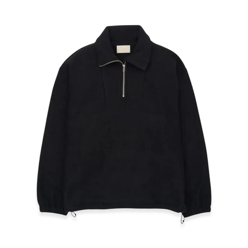YOKE Wool Fleece Half Zip Pullover "Black"