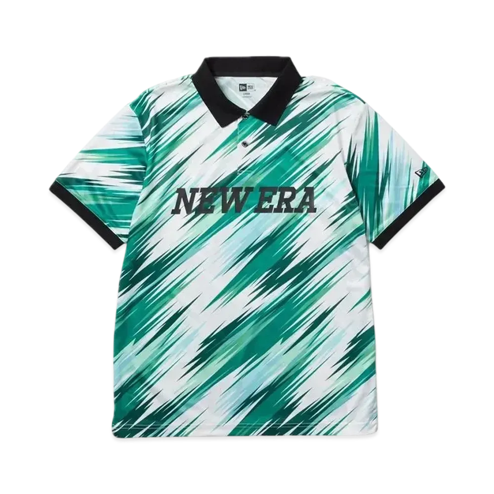 NEW ERA Golf Short Sleeve Kanoko Polo Shirt Palm Leaf Camo "Emerald Green"