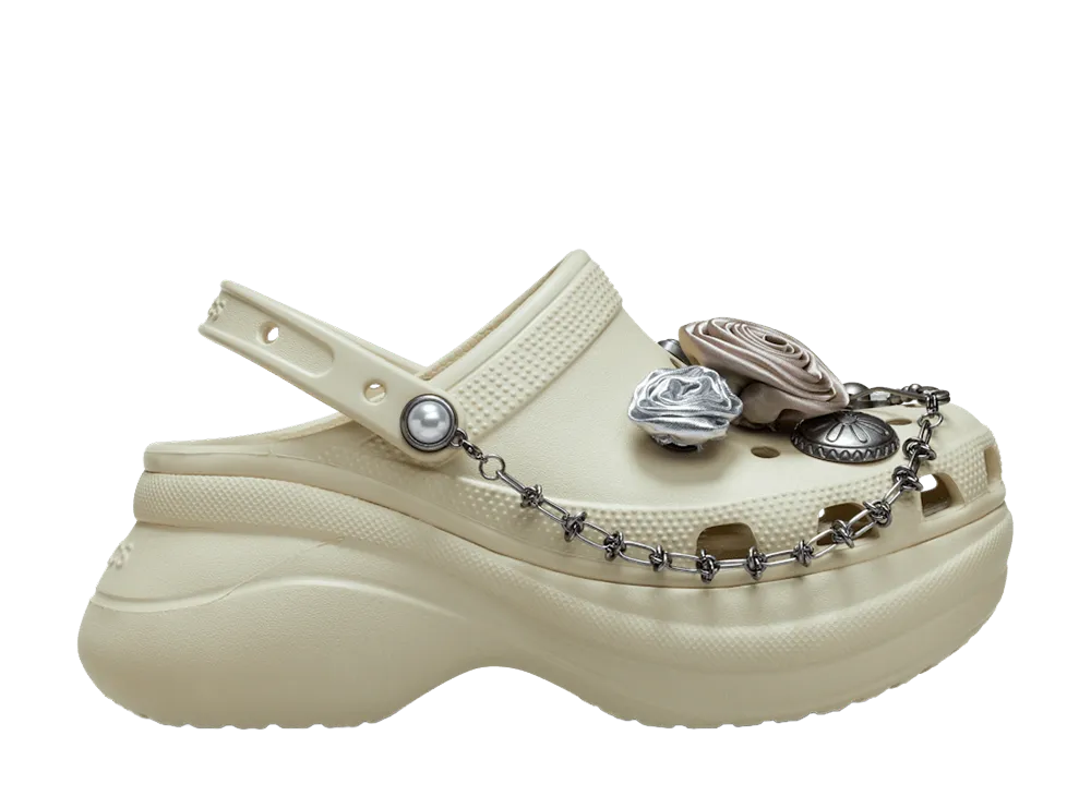 Crocs Women's Baya Metallic Rose Clog "Bone"