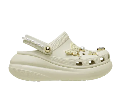 Crocs Women's Crush Butterfly Jewel Clog "Bone"