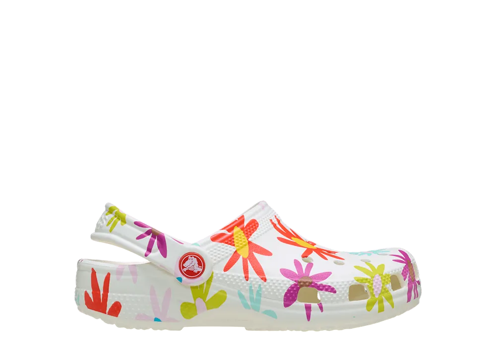 Crocs GS Classic Crafted Daisy Clog "Chalk"
