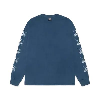 Stussy Foils Pigment Dyed LS Tee "Navy" (FA24)
