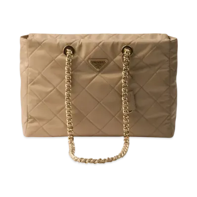 PRADA Re-Edition 1995 Chaine Large Re-Nylon Bag "Beige"