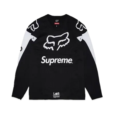 Supreme x Fox Racing Moto Jersey Top "Black"