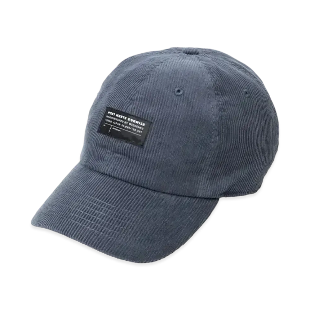 POET MEETS DUBWISE PMD Tag Corduroy 6 Panel Cap "Bluegrey"