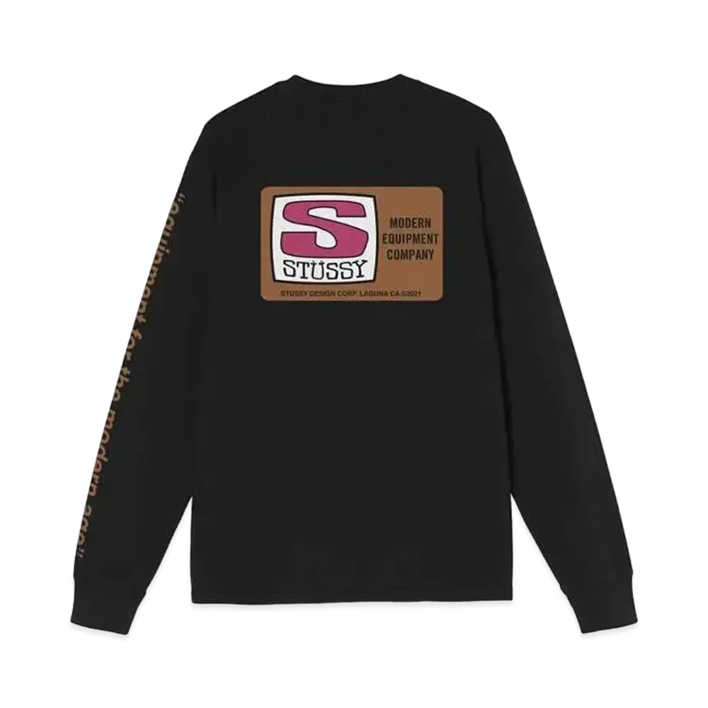 Stussy EQUIPMENT COMPANY PIGMENT DYED LS "Black"
