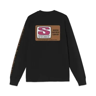 Stussy EQUIPMENT COMPANY PIGMENT DYED LS "Black"