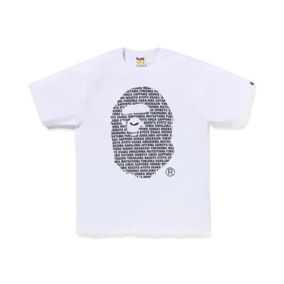 A BATHING APE Japan Ape Head Tee "White"