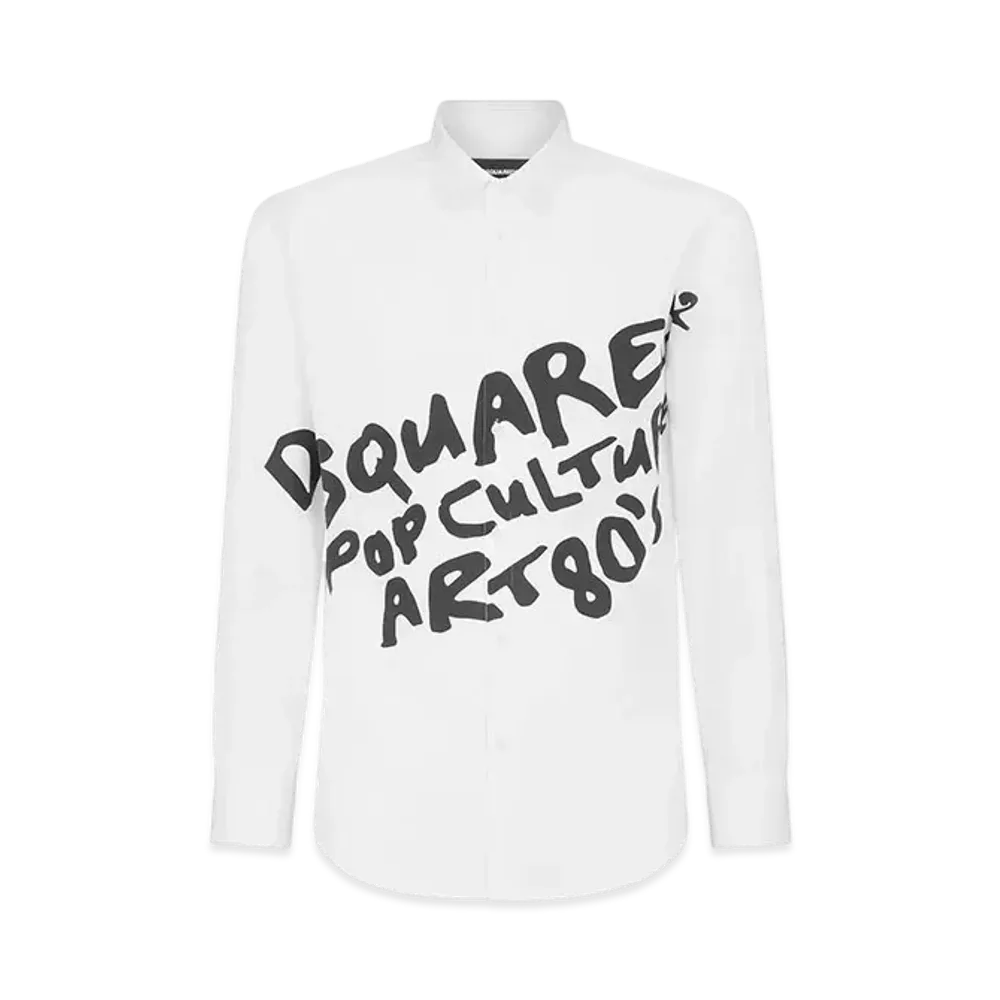 Dsquared2 D2 Pop 80'S Long Sleeves Shirt "White"