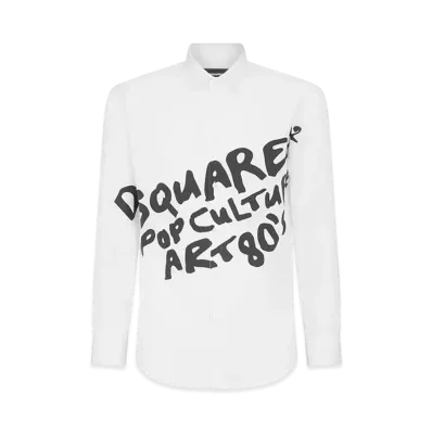 Dsquared2 D2 Pop 80'S Long Sleeves Shirt "White"