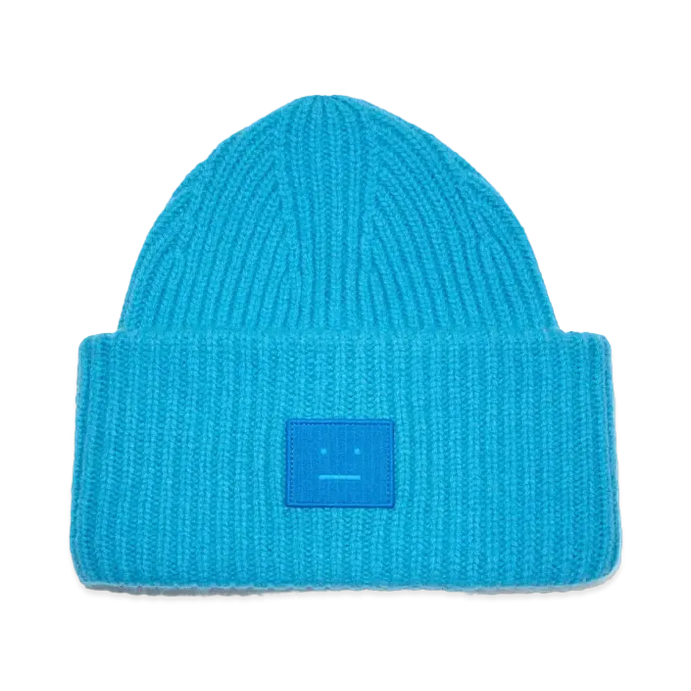 Acne Studios Large Face Logo Beanie "Sapphire Blue"