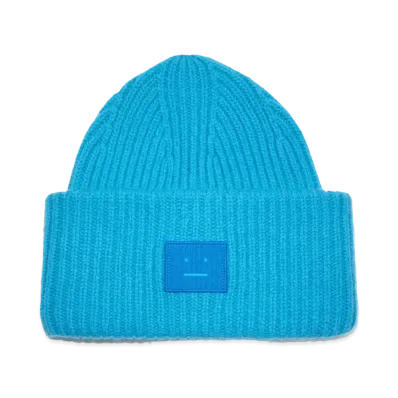 Acne Studios Large Face Logo Beanie "Sapphire Blue"