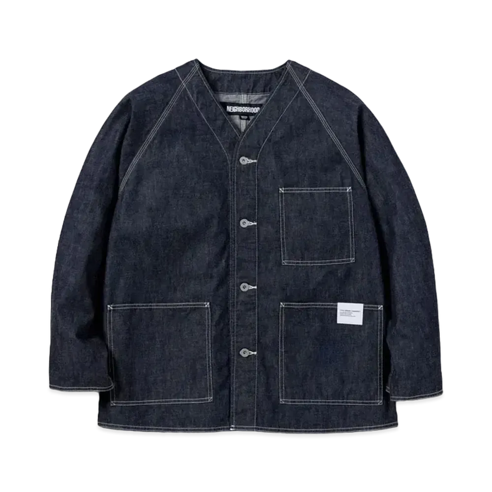 NEIGHBORHOOD Denim No Collar Jacket "Indigo"