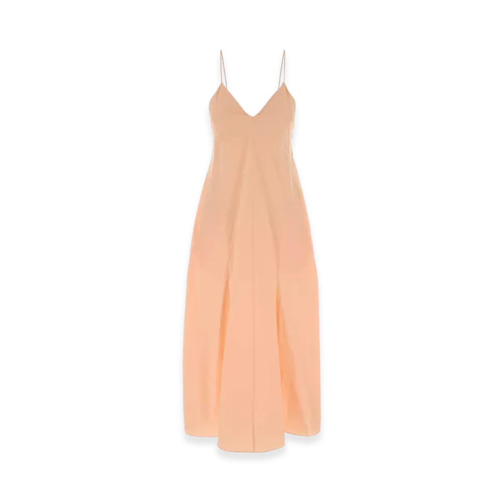 KHAITE Women's Poplin Iben Dress "Orange/Peach"