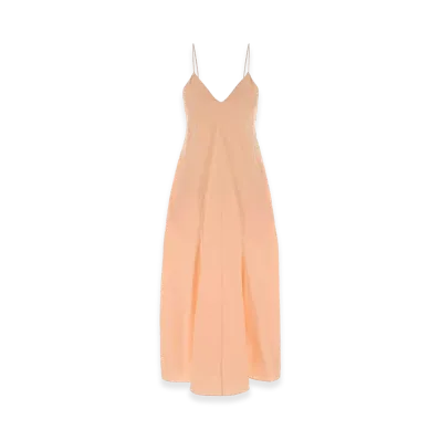 KHAITE Women's Poplin Iben Dress "Orange/Peach"
