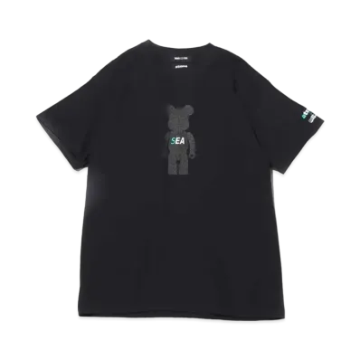 Bearbrick x atmos x WIND AND SEA BE@R TEE "Black"