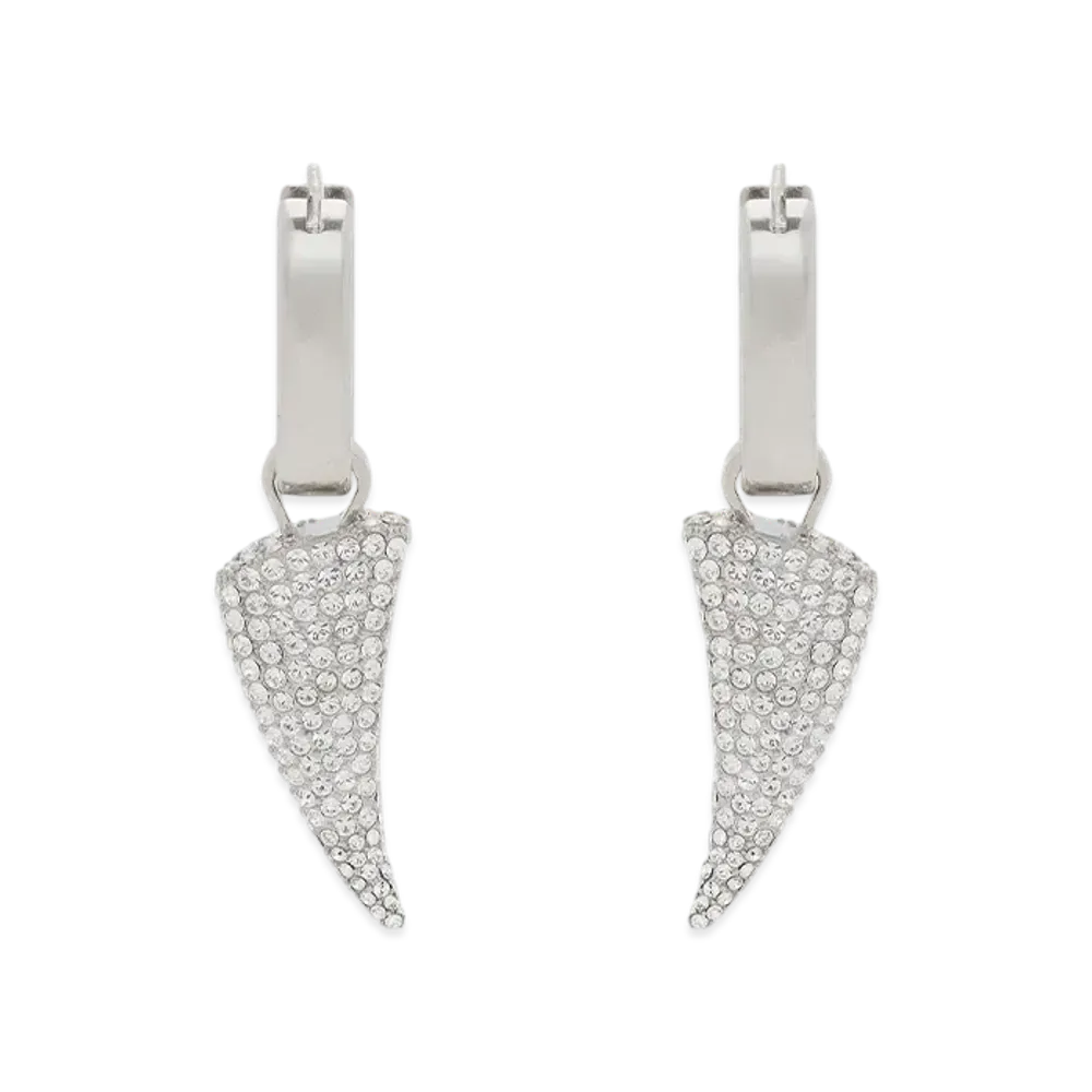 Alexander McQUEEN Tiger Claw Jeweled Earrings "Palladium"