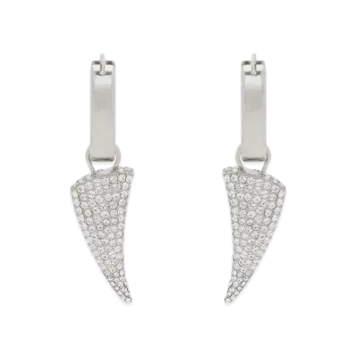 Alexander McQUEEN Tiger Claw Jeweled Earrings "Palladium"