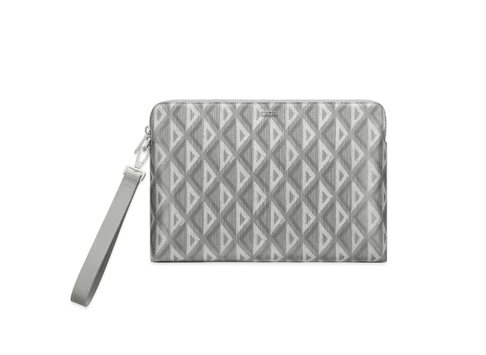 Dior Pouch CD Diamond Canvas "Gray"