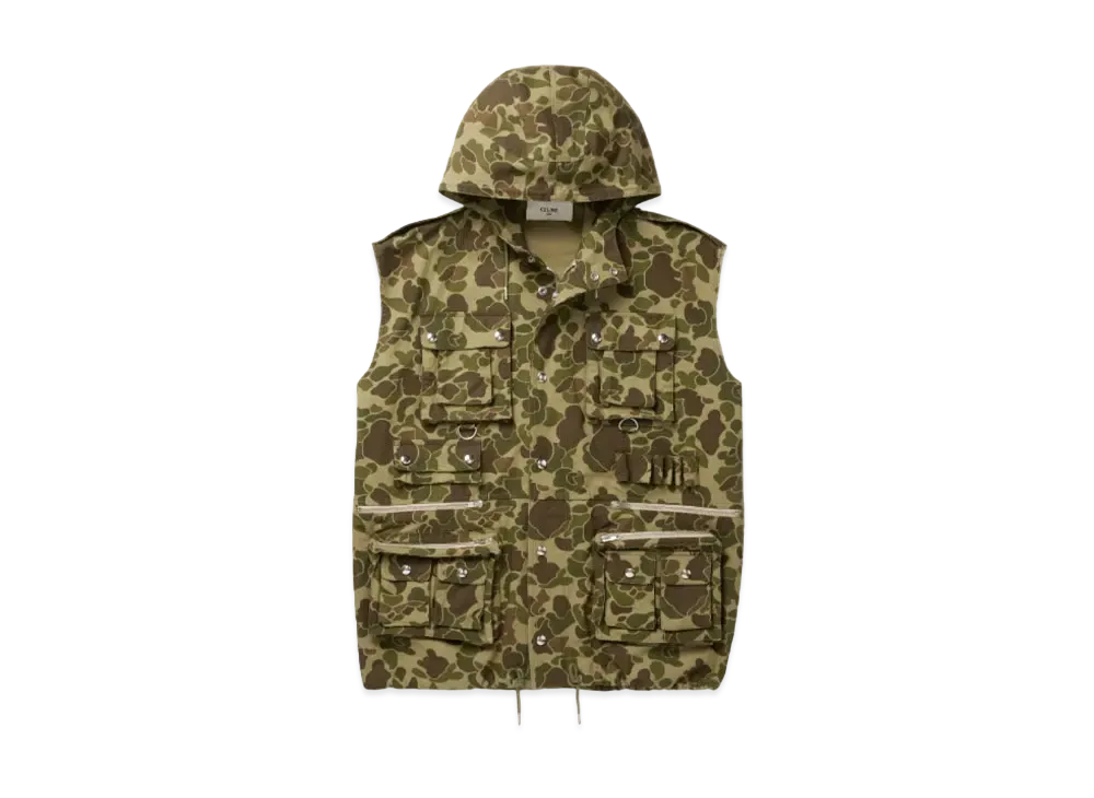 CELINE Military Vest In Cotton "Multicolor"