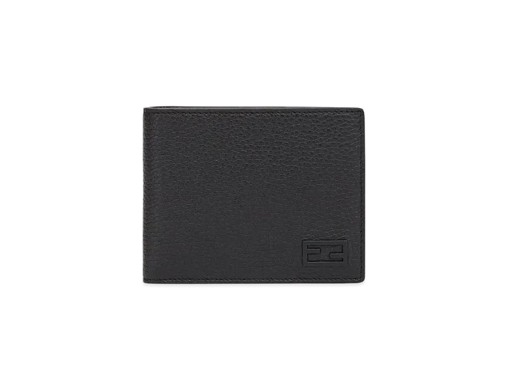 FENDI Two-Folded Wallet Leather With Coin Case Two Fold Wallet "Black"