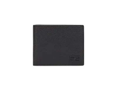 FENDI Two-Folded Wallet Leather With Coin Case Two Fold Wallet "Black"