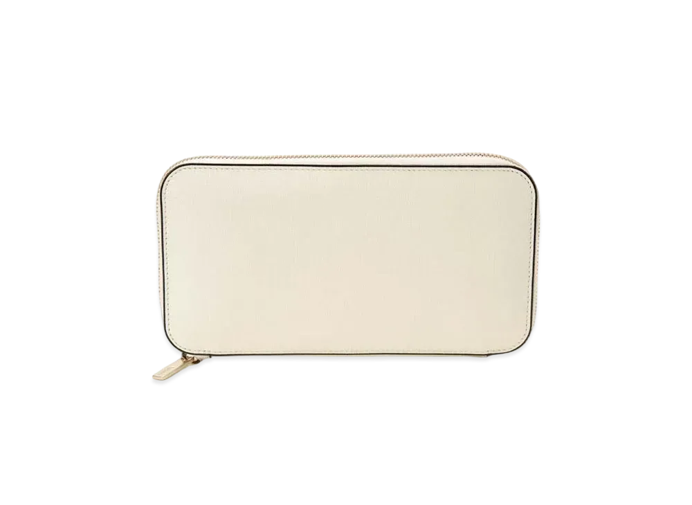 Valextra Round Zip 12 Card "White"