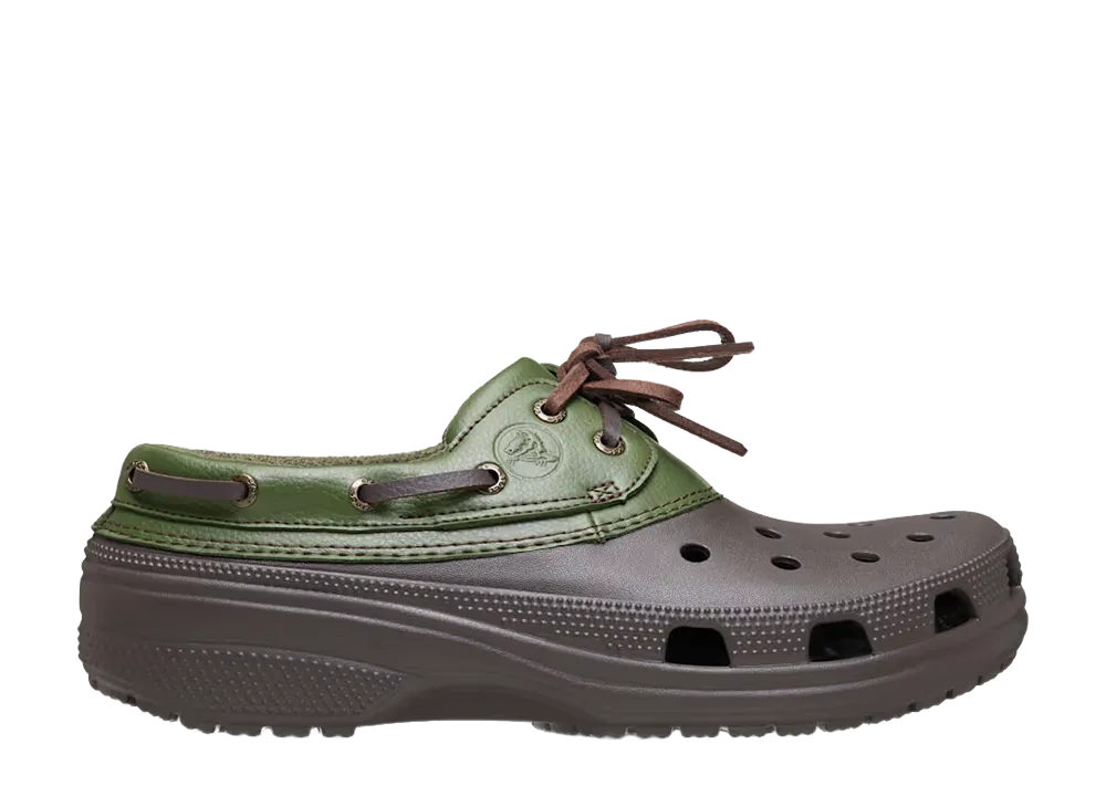 Crocs Classic Boat Shoe "Espresso/Army Green"