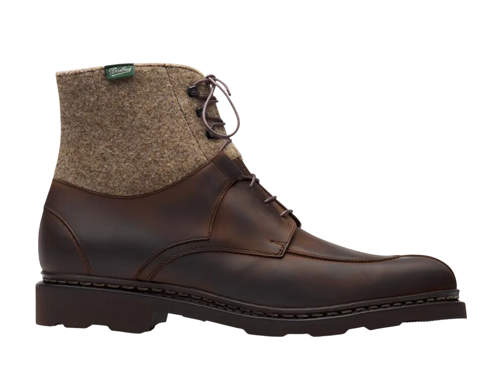 Paraboot Women's Beaumont "Nubuck gringo/lainage beige"