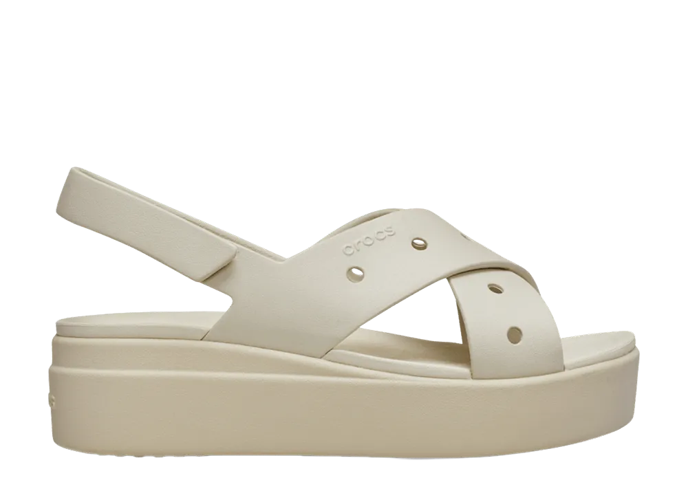 Crocs Women's Brooklyn 4U Cross Strap Sandal "Frappe"