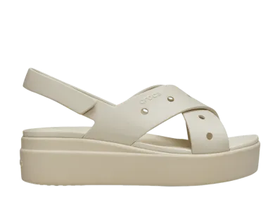 Crocs Women's Brooklyn 4U Cross Strap Sandal "Frappe"